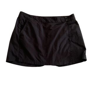 Eddie Bauer Womens Wrap Skort Sz 18W Black Athletic Hiking Golf Camping Tennis